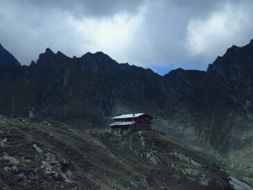 brown house on mountain